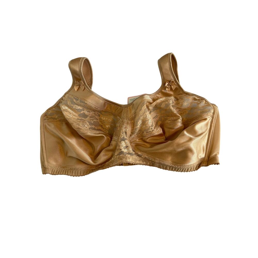 Comfort Choice NWT Women's 46C Easy Enhancer‎ Unlined Wireless Classic Lace Bra